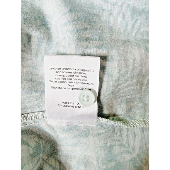 Hang 10 Men's XXL Vintage Hawaiian  Button Board Shirt‎ Surfer Mint Green &White - Picture 7 of 7